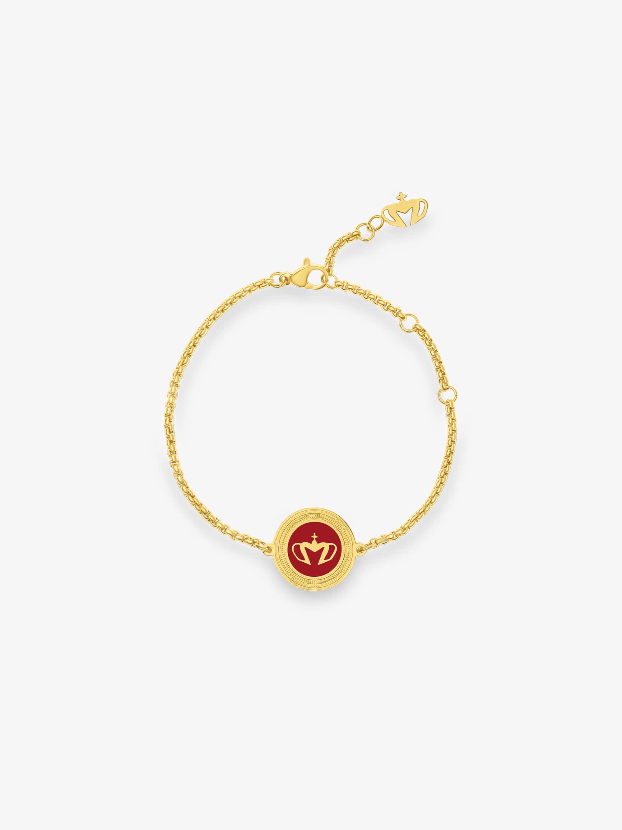 Sultana-Malta BRACELETS Crown Enamel Medal Bracelet Red