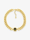 Sultana-Malta NECKLACES Crown Enamel Medal Choker Black