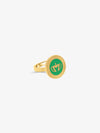 Sultana-Malta RINGS Crown Enamel Medal Ring Green