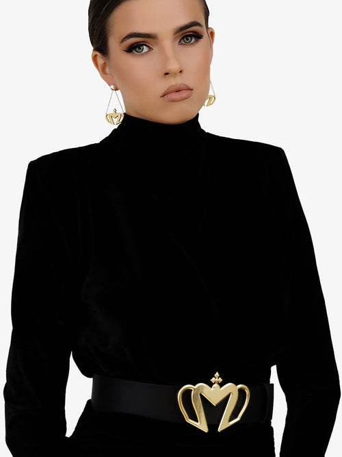 Sultana-Malta EARRINGS Crown Fresh Pearl Chandelier Earrings