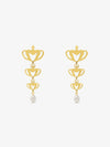 Sultana-Malta EARRINGS Crown Fresh Pearl Drop Earrings Gold