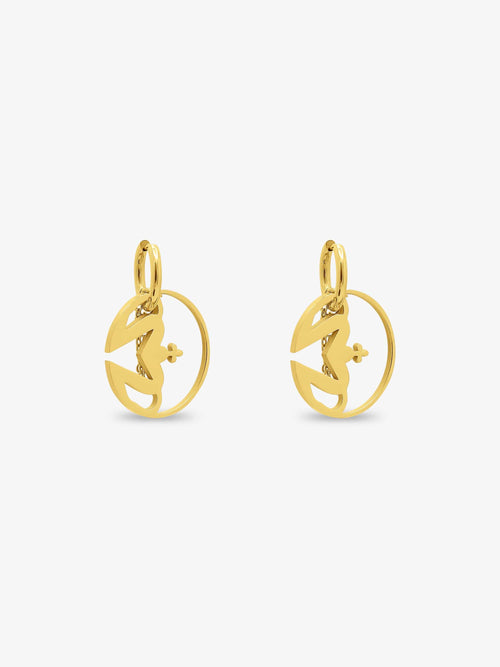 Sultana-Malta EARRINGS Crown Hoop Drop Earrings