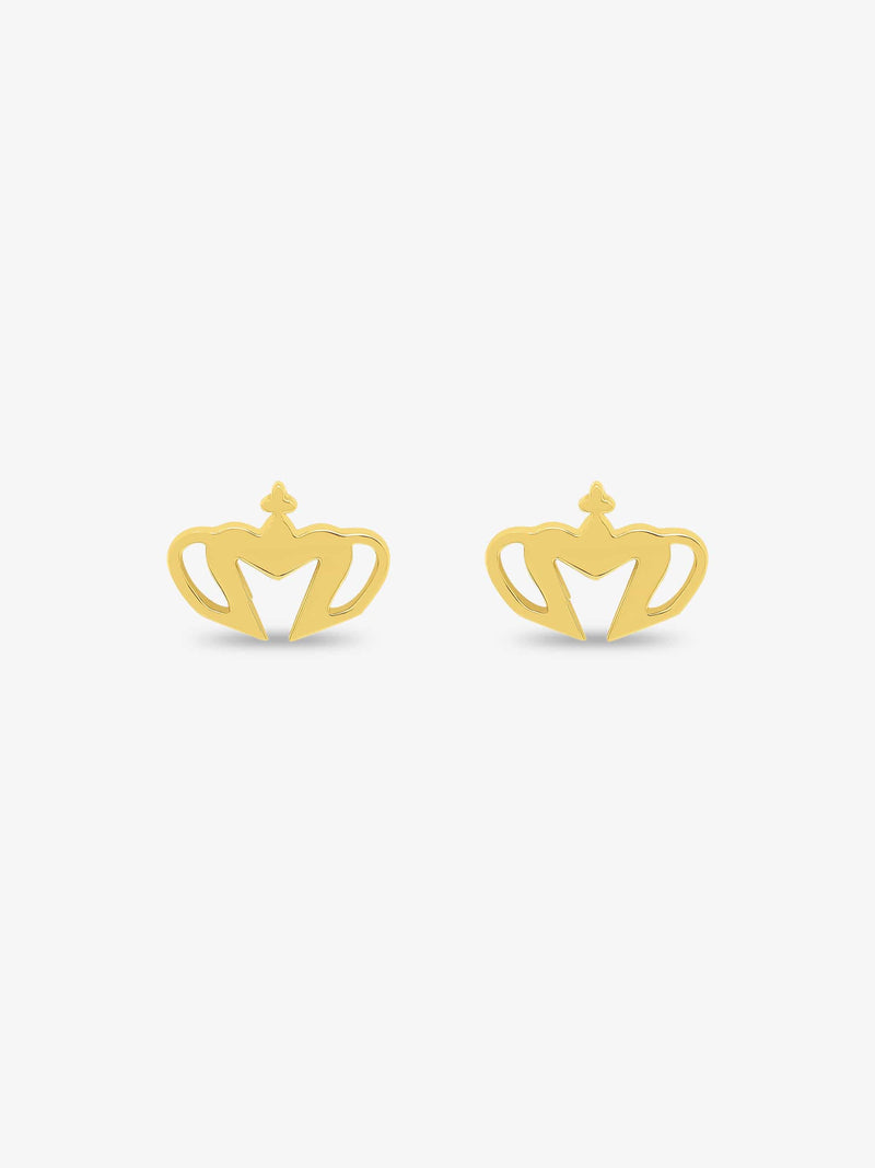 Sultana-Malta EARRINGS Crown Large Stud Earrings