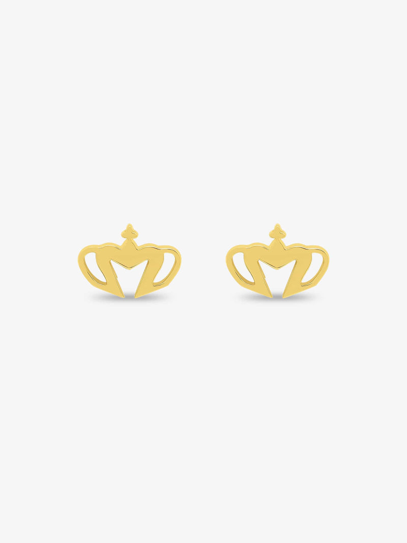 Sultana-Malta EARRINGS Crown Large Stud Earrings