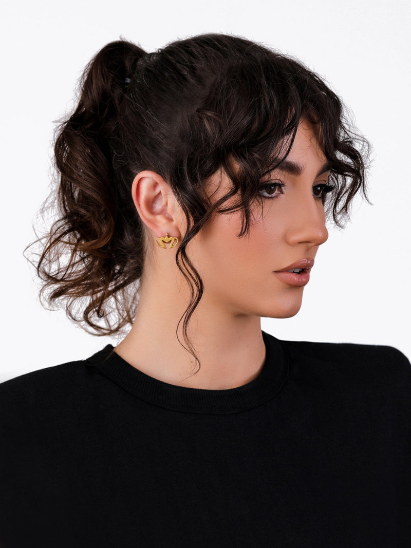 Sultana-Malta EARRINGS Crown Large Stud Earrings