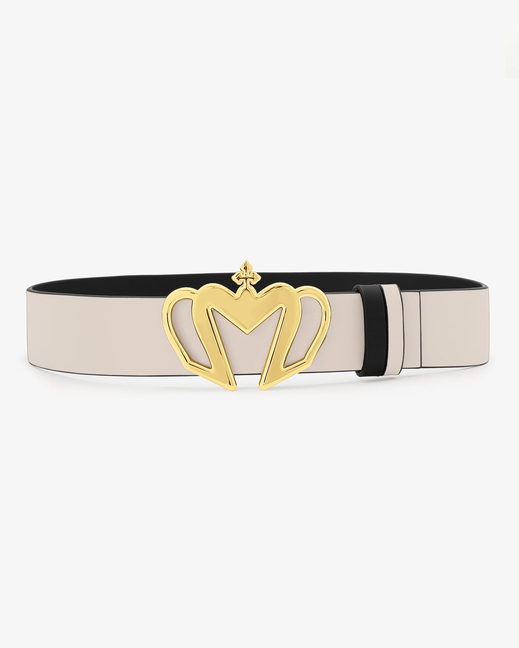 Sultana-Malta Belts Crown Leather Belt Reversible Black/Ivory