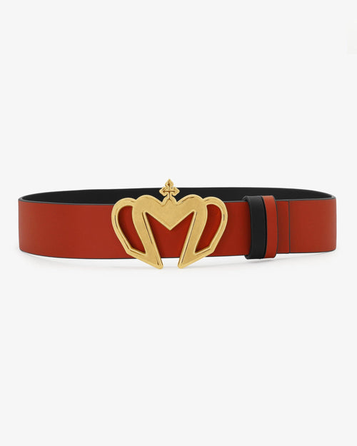 Sultana-Malta Belts Crown Leather Belt Reversible Black/Red
