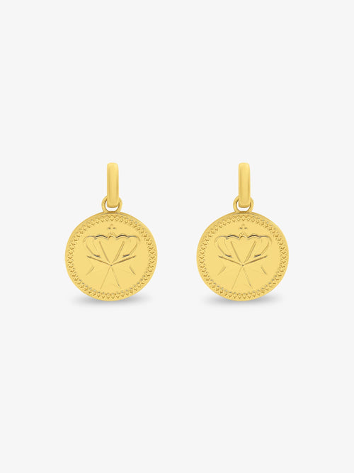 Sultana-Malta EARRINGS Crown Medal Drop Earrings