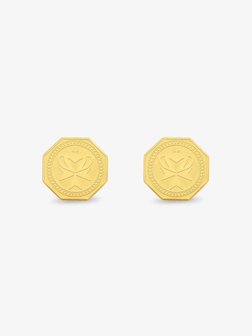 Sultana-Malta EARRINGS Crown Medal Stud Earrings