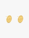 Sultana-Malta EARRINGS Crown Round Medal Stud Earrings