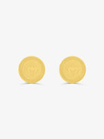 Sultana-Malta EARRINGS Crown Round Medal Stud Earrings
