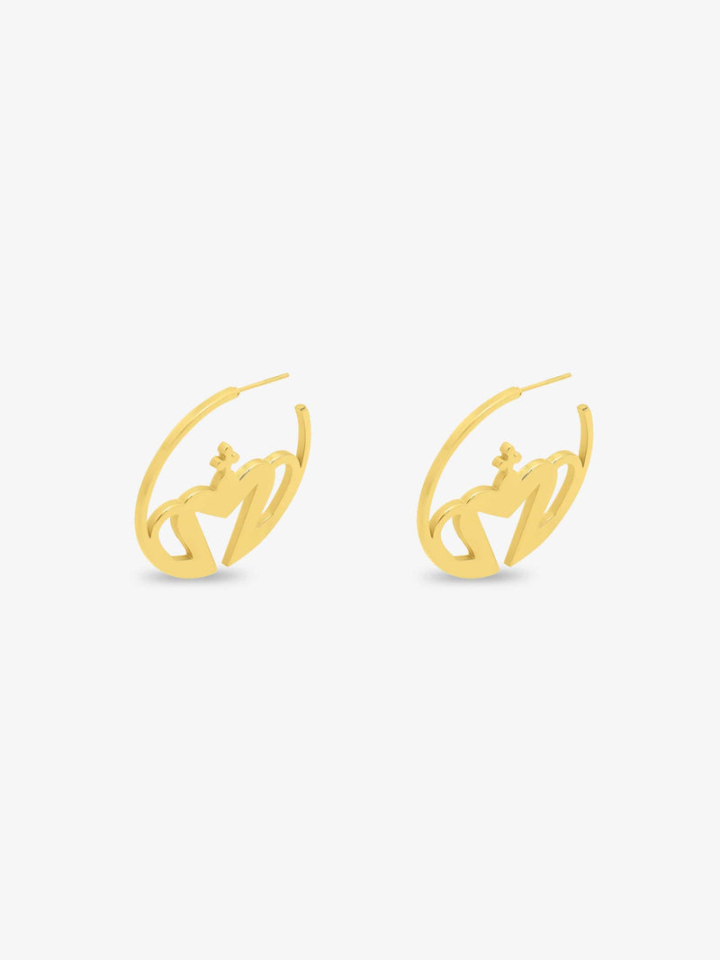 Sultana-Malta EARRINGS Crown Small Hoop Earrings