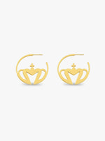 Sultana-Malta EARRINGS Crown Small Hoop Earrings