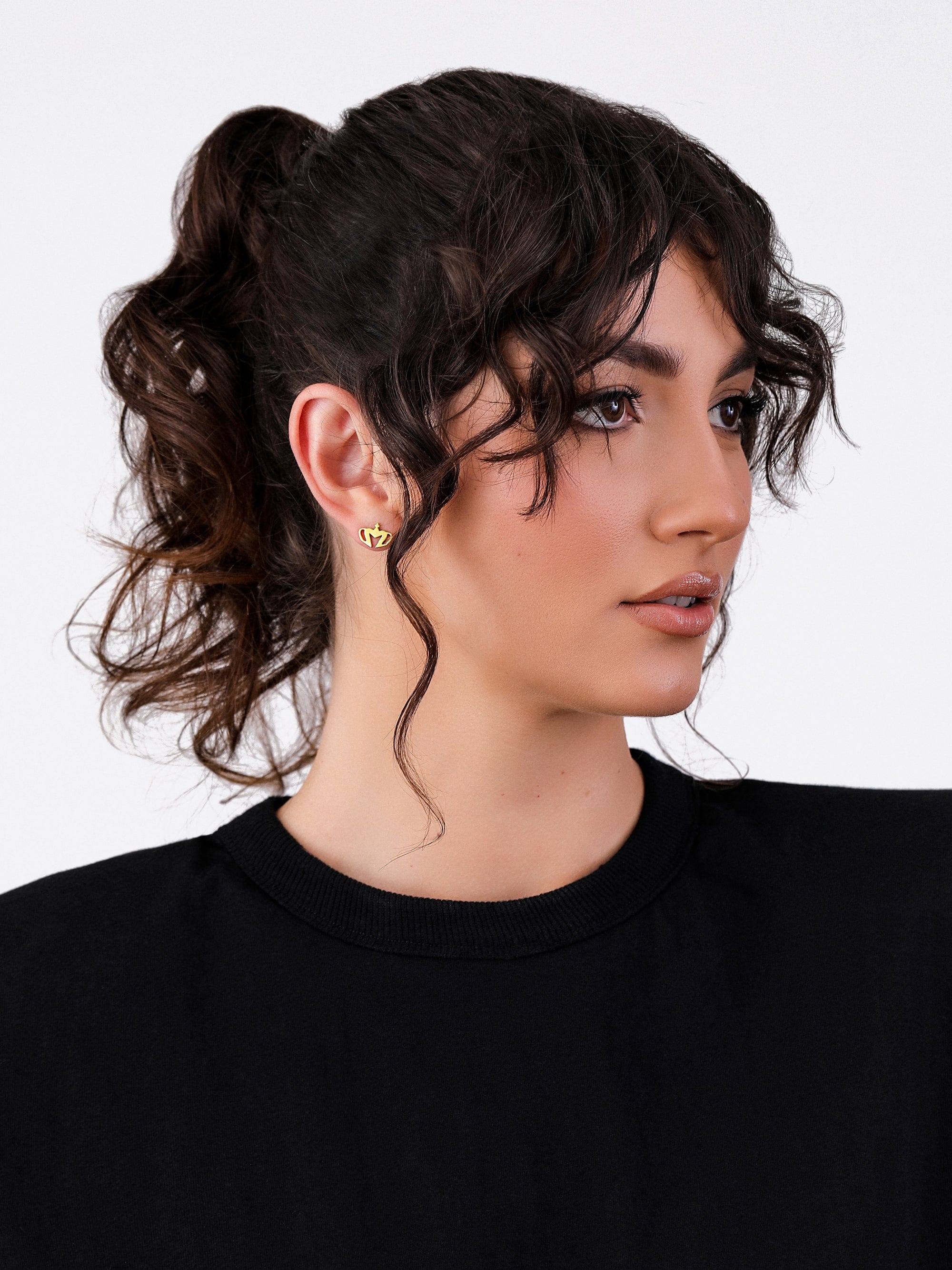 Sultana-Malta EARRINGS Crown Small Stud Earrings