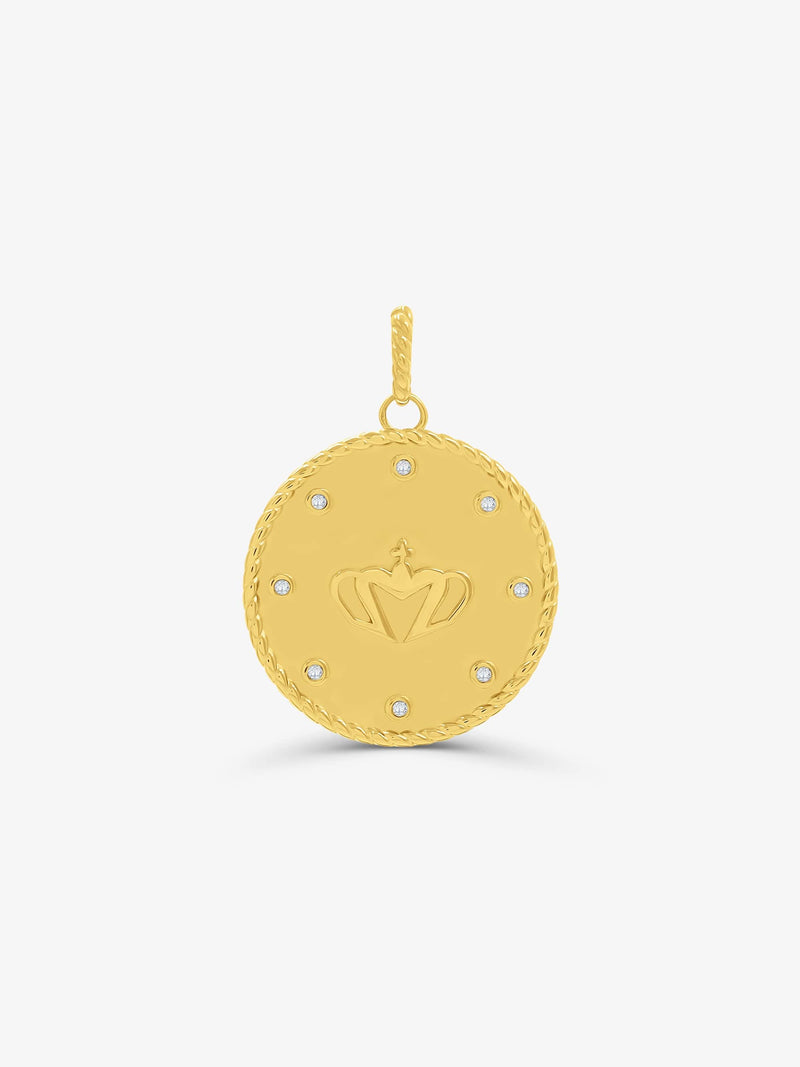 Sultana-Malta PENDANT Crown Zirconia Medal Pendant