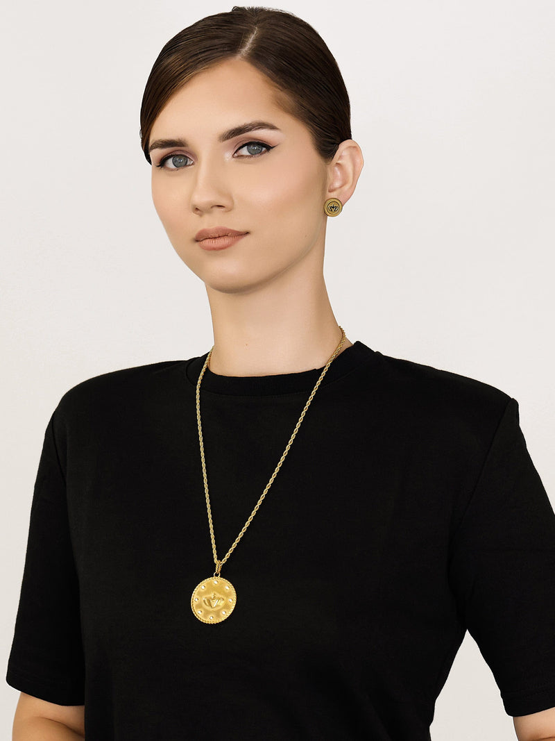 Sultana-Malta PENDANT Crown Zirconia Medal Pendant