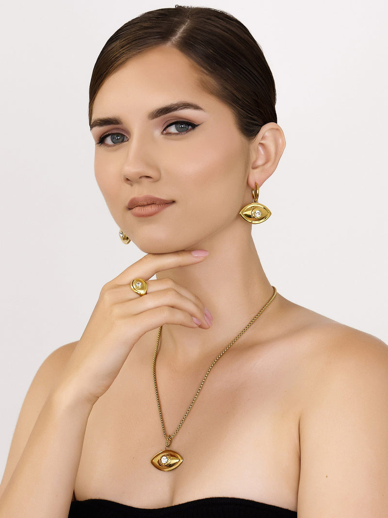 Sultana-Malta EARRINGS Evil Eye Hoops