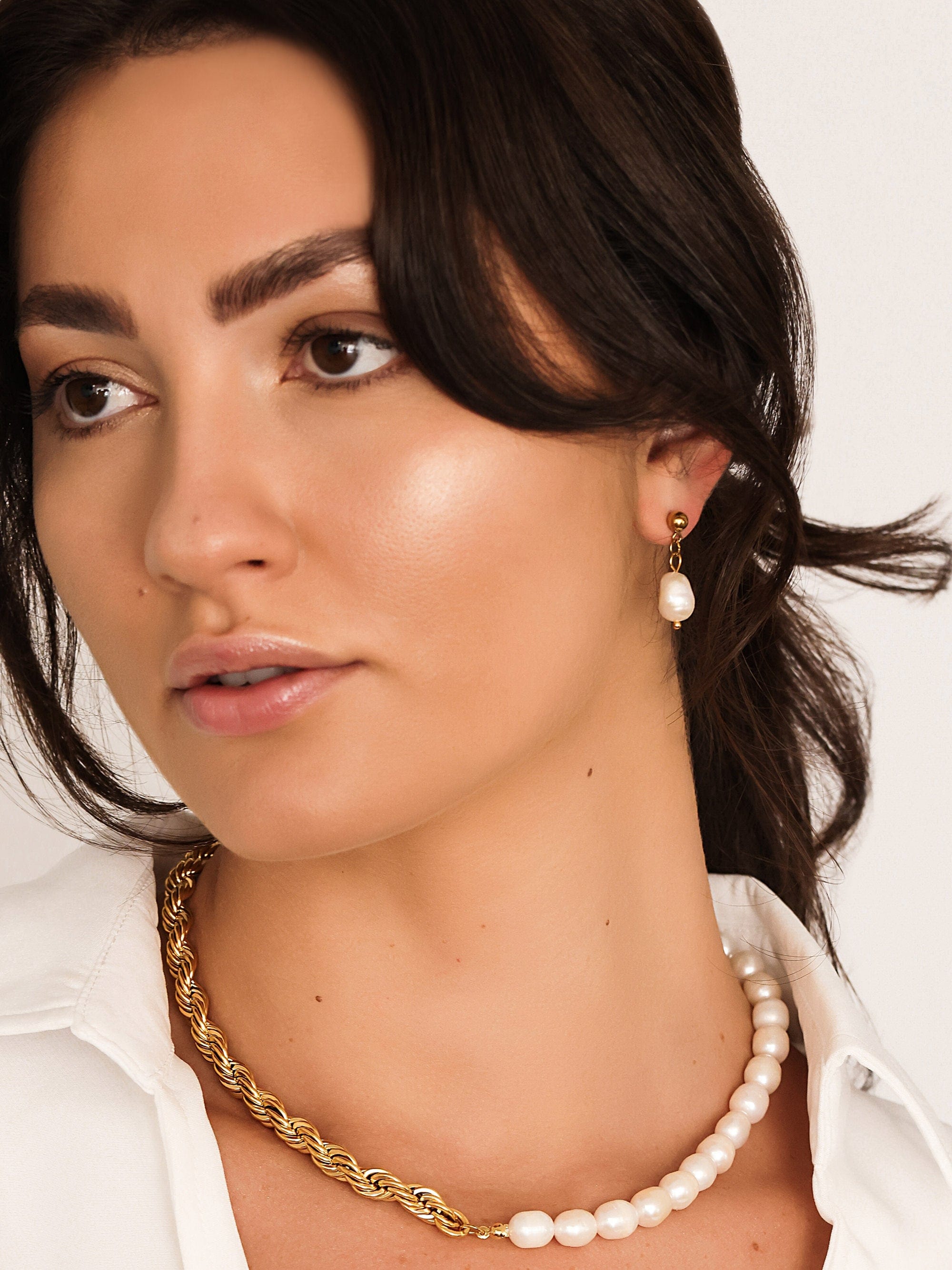 Sultana-Malta EARRINGS Fresh Pearl Stud Earrings