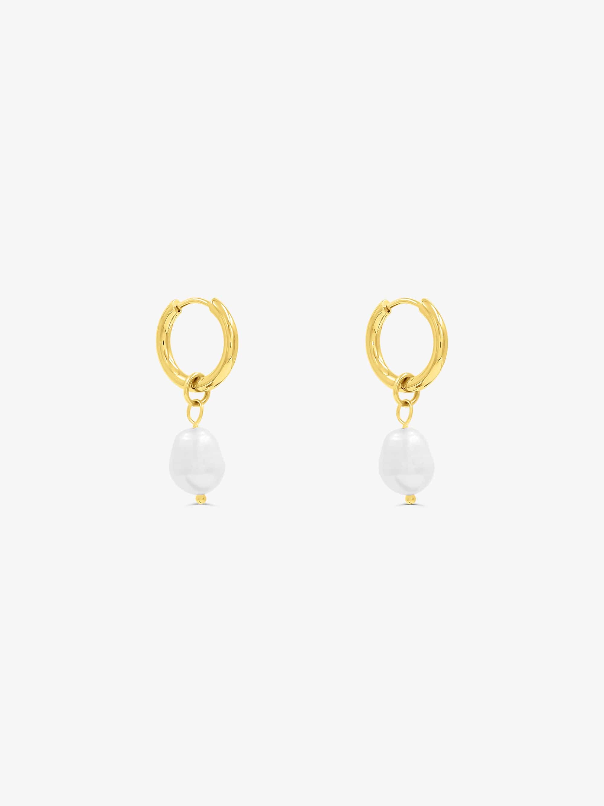 Sultana-Malta EARRINGS Fresh Water Pearls Hoops