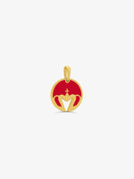 Sultana-Malta PENDANT Hoop Enamel Pendant Red