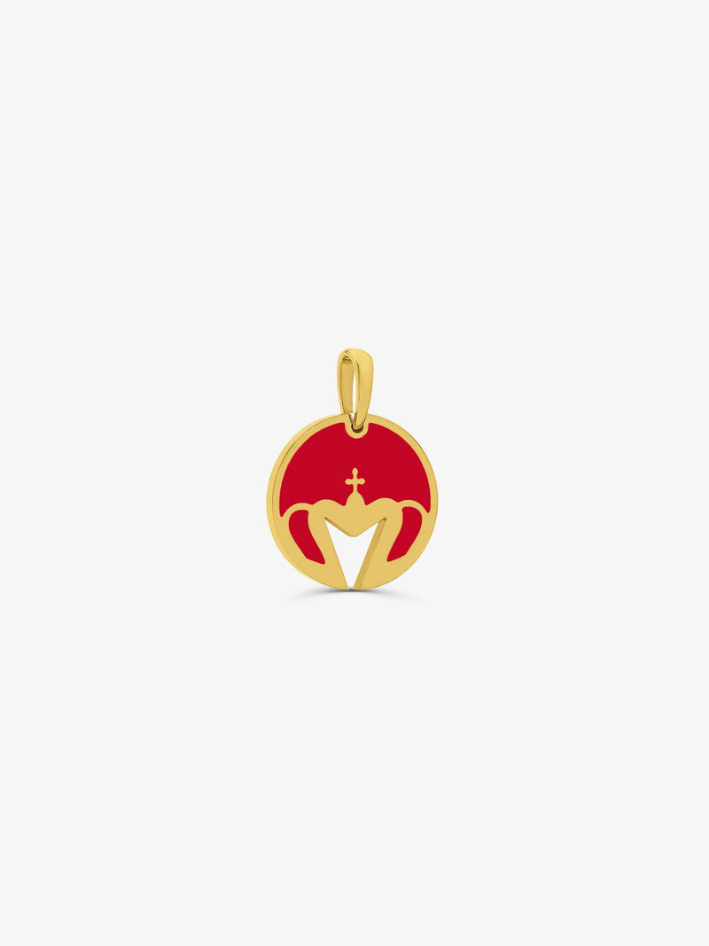 Sultana-Malta PENDANT Hoop Enamel Pendant Red