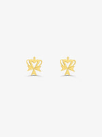 Sultana-Malta EARRINGS Mini Crown Cross Stud Earrings