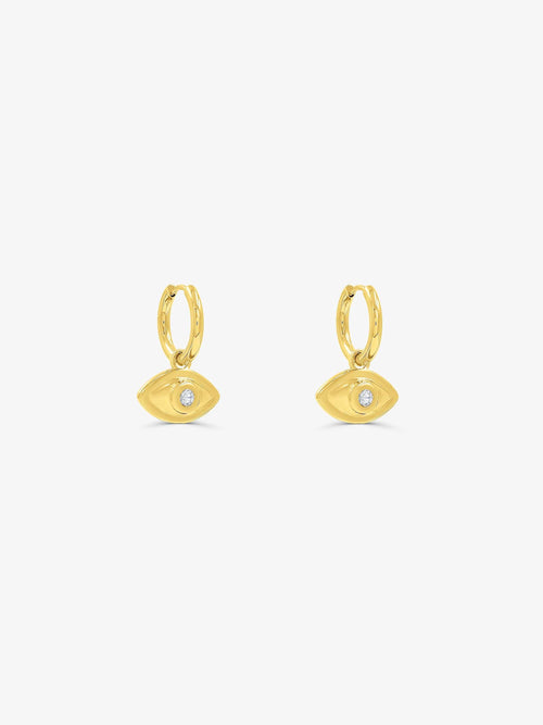 Sultana-Malta EARRINGS Mini Evil Eye Hoops