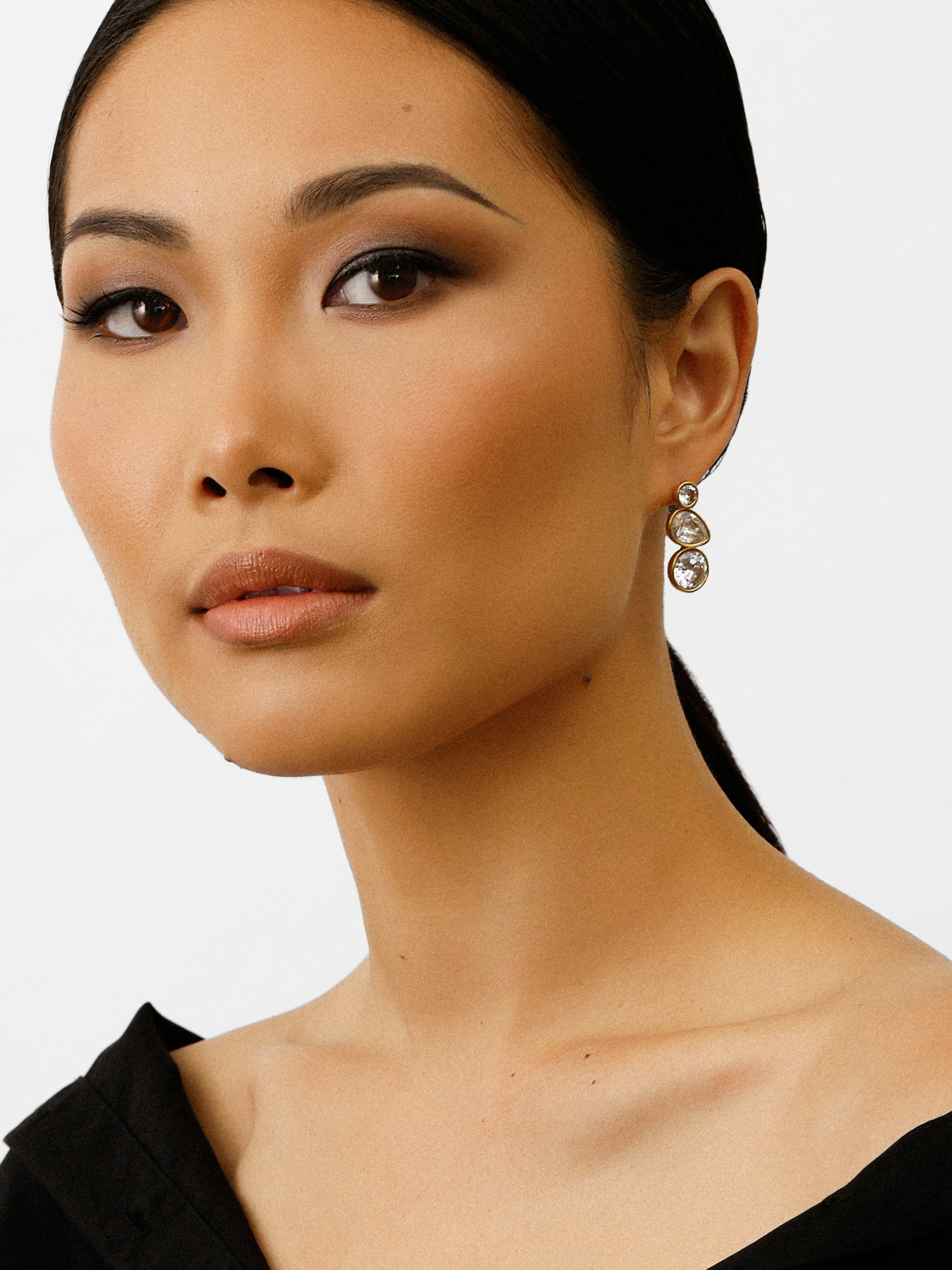 Trinity CZ Stud Earrings