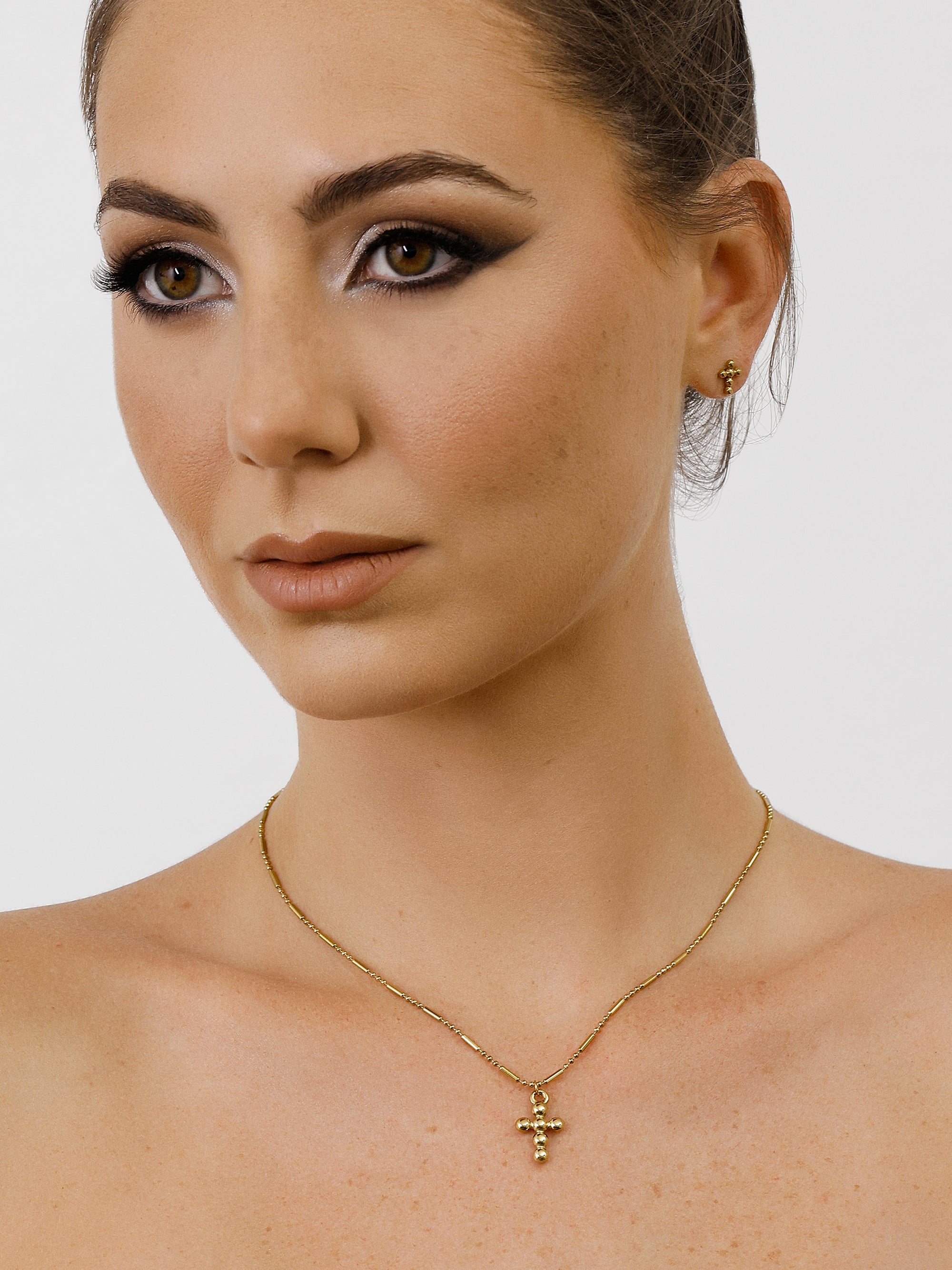 Atom Cross Necklace