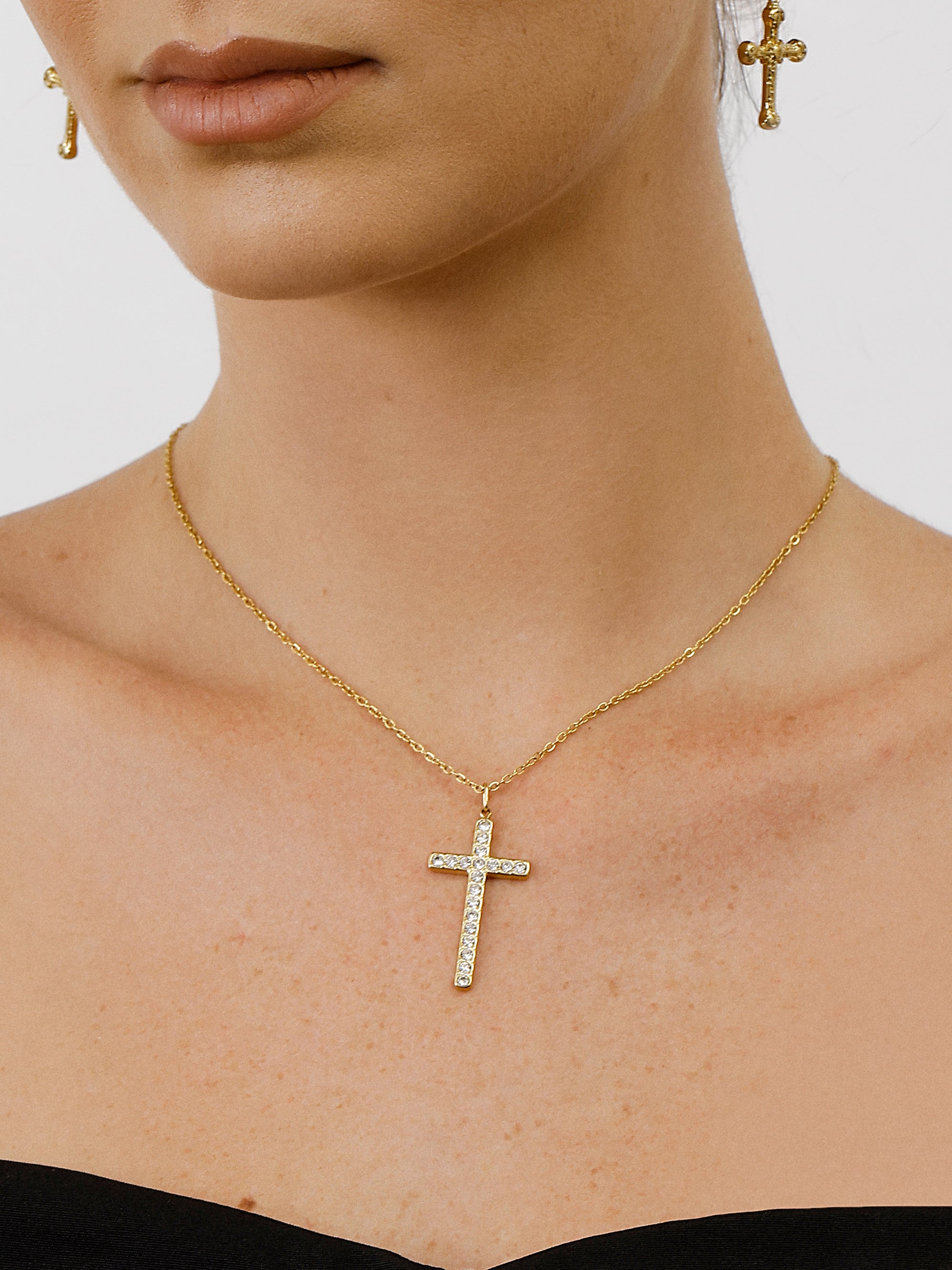 Halo Cross Necklace