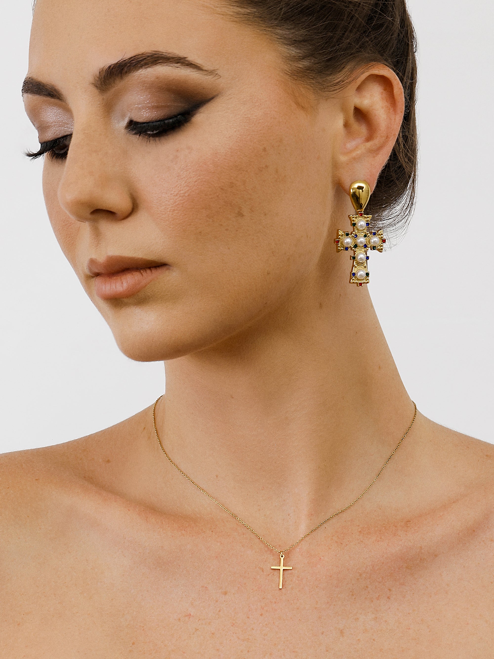 Domina Cross Earrings