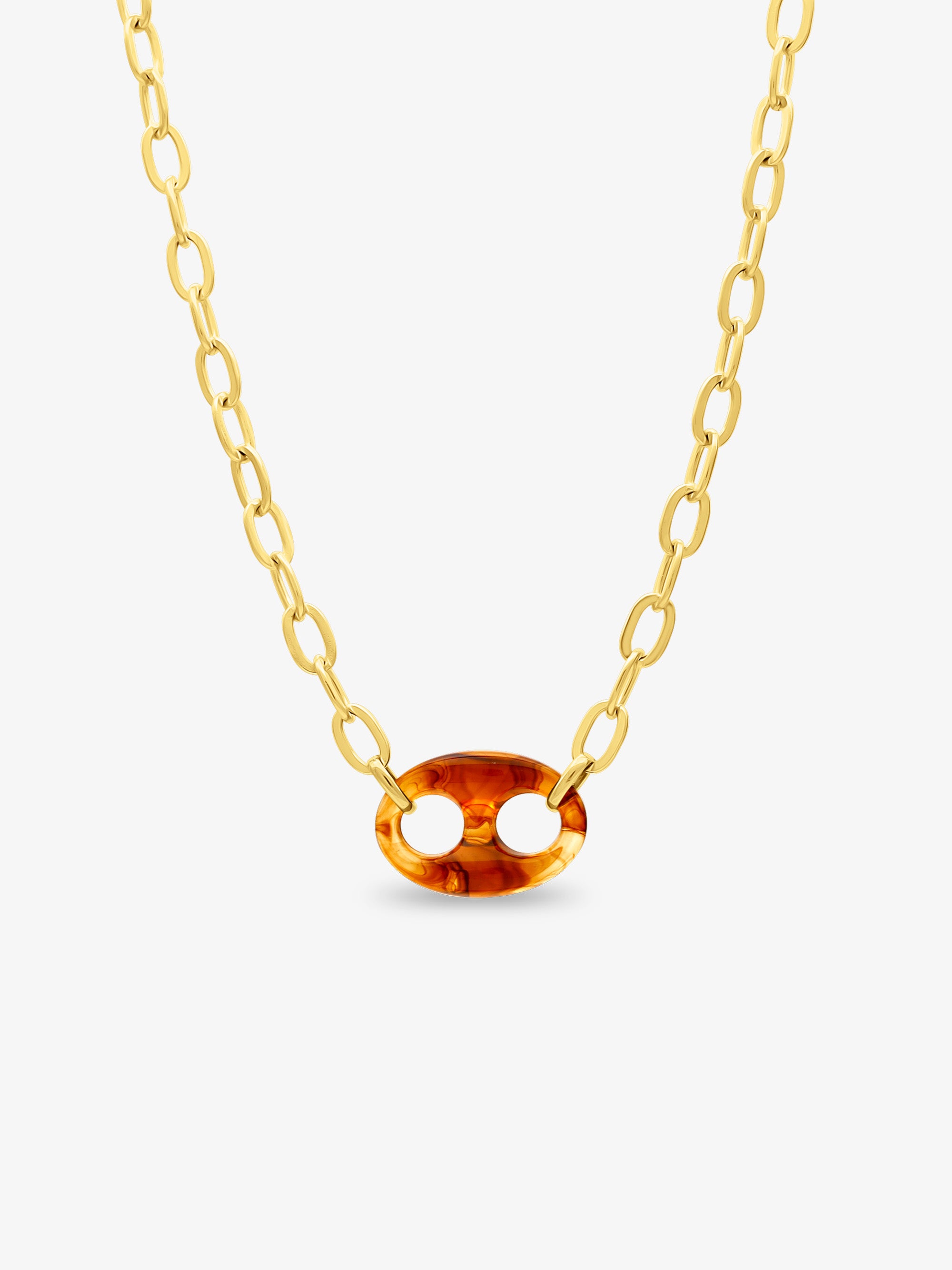 Coffee Bean Tortoiseshell Necklace
