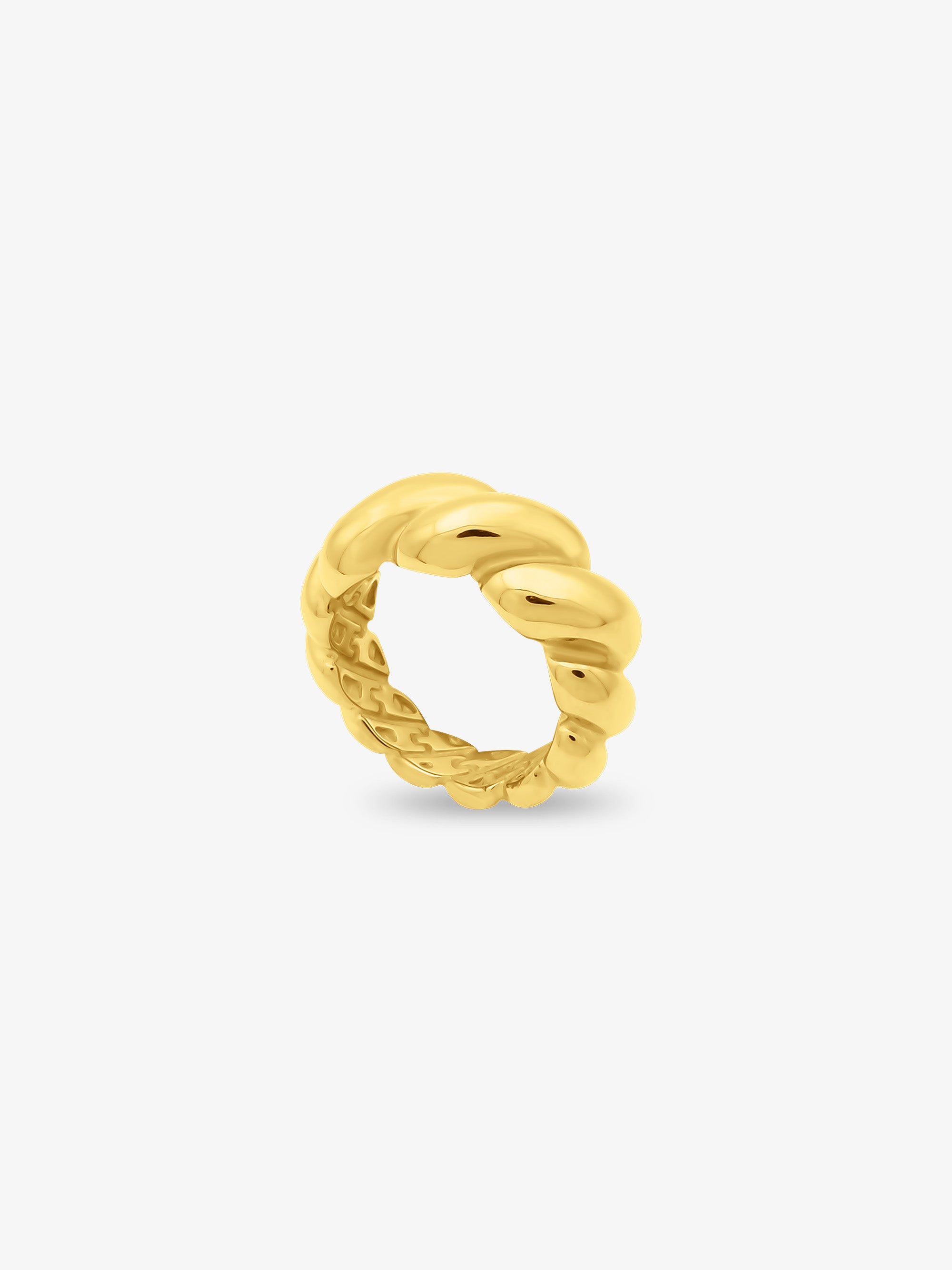 Cable Crossant Ring