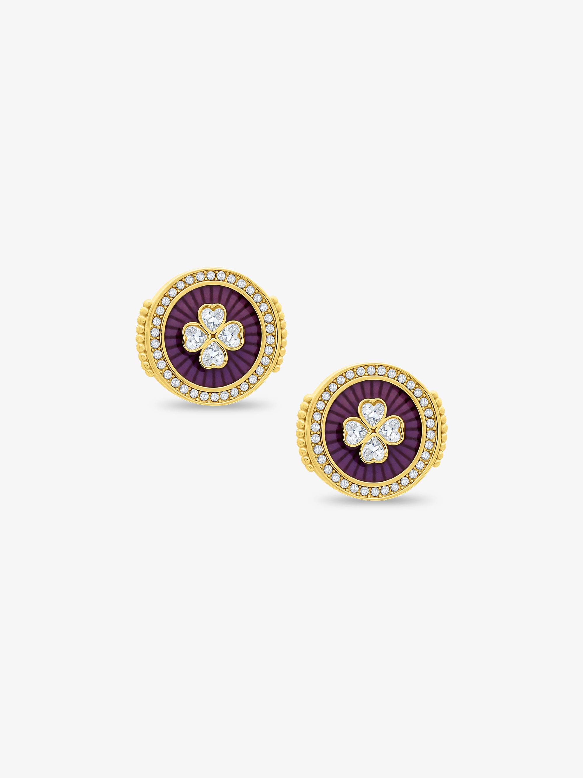 Aya Lucky Clover Stud Earrings