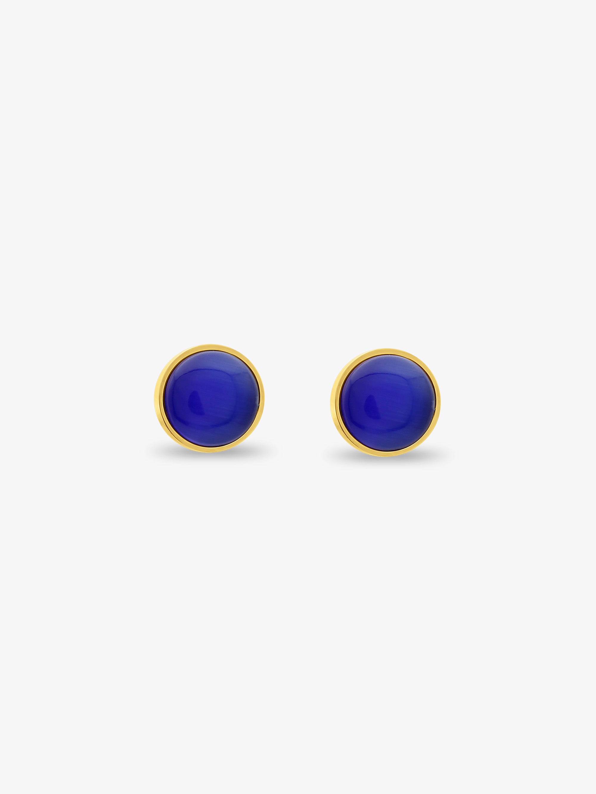 Lee Blue Stone Stud Earrings