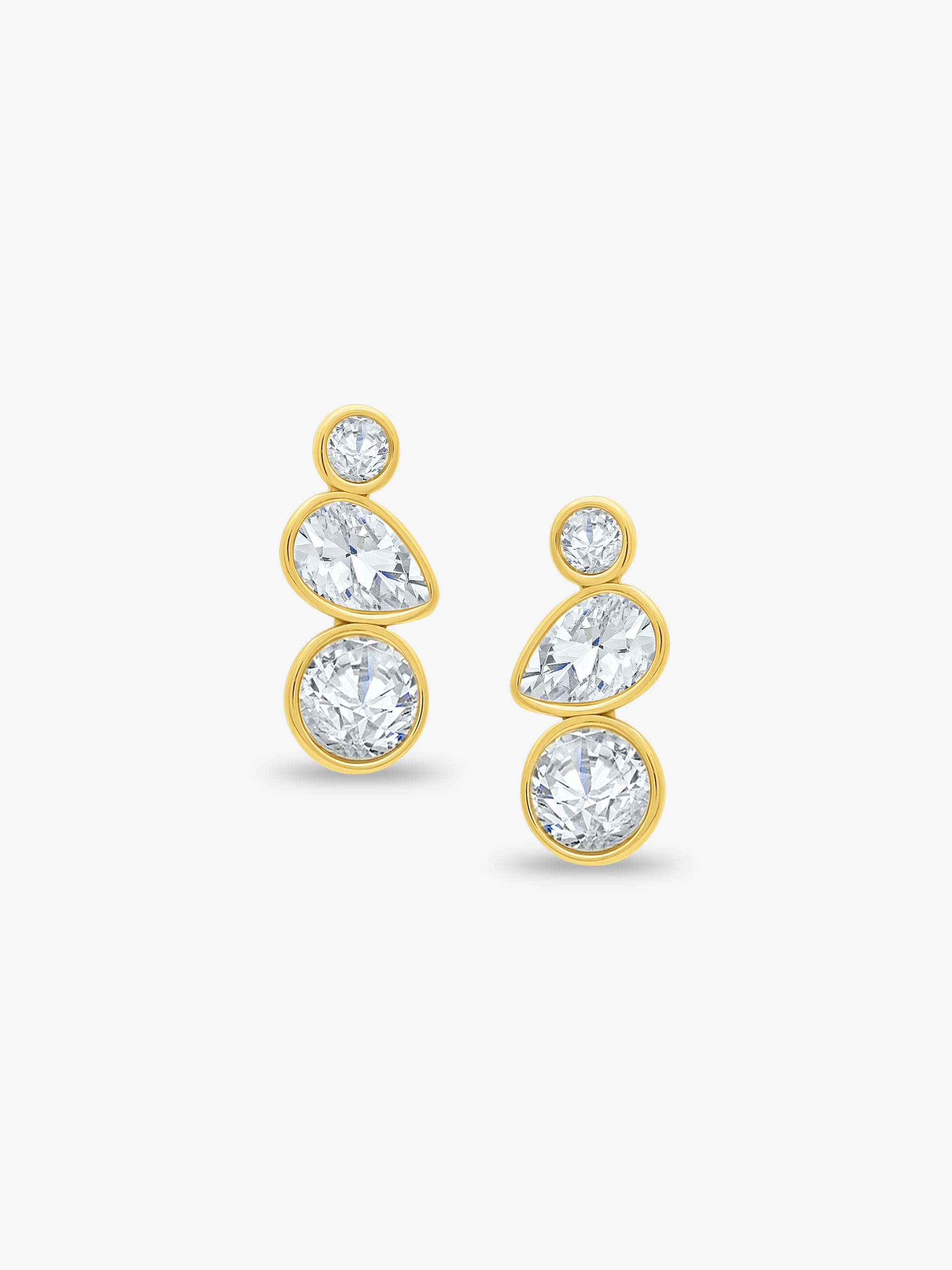 Trinity CZ Stud Earrings