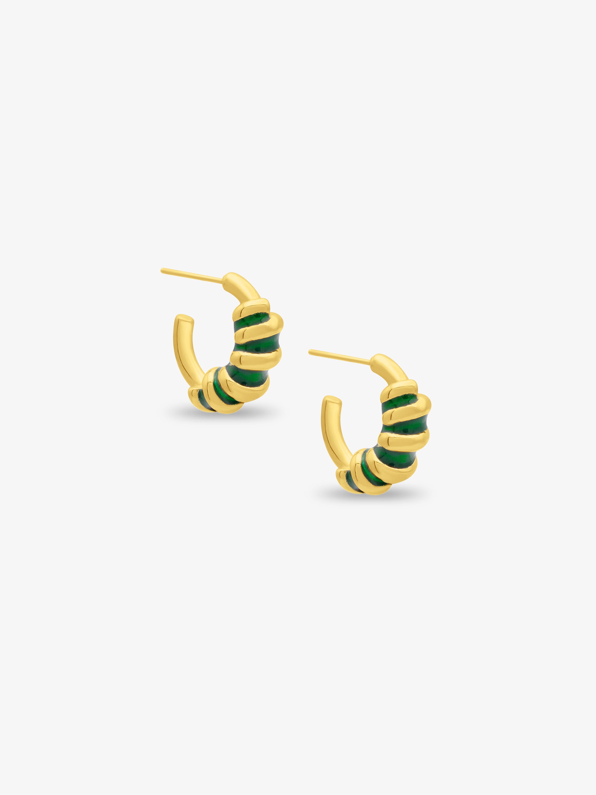 Gaia Emerald Hoop Earrings