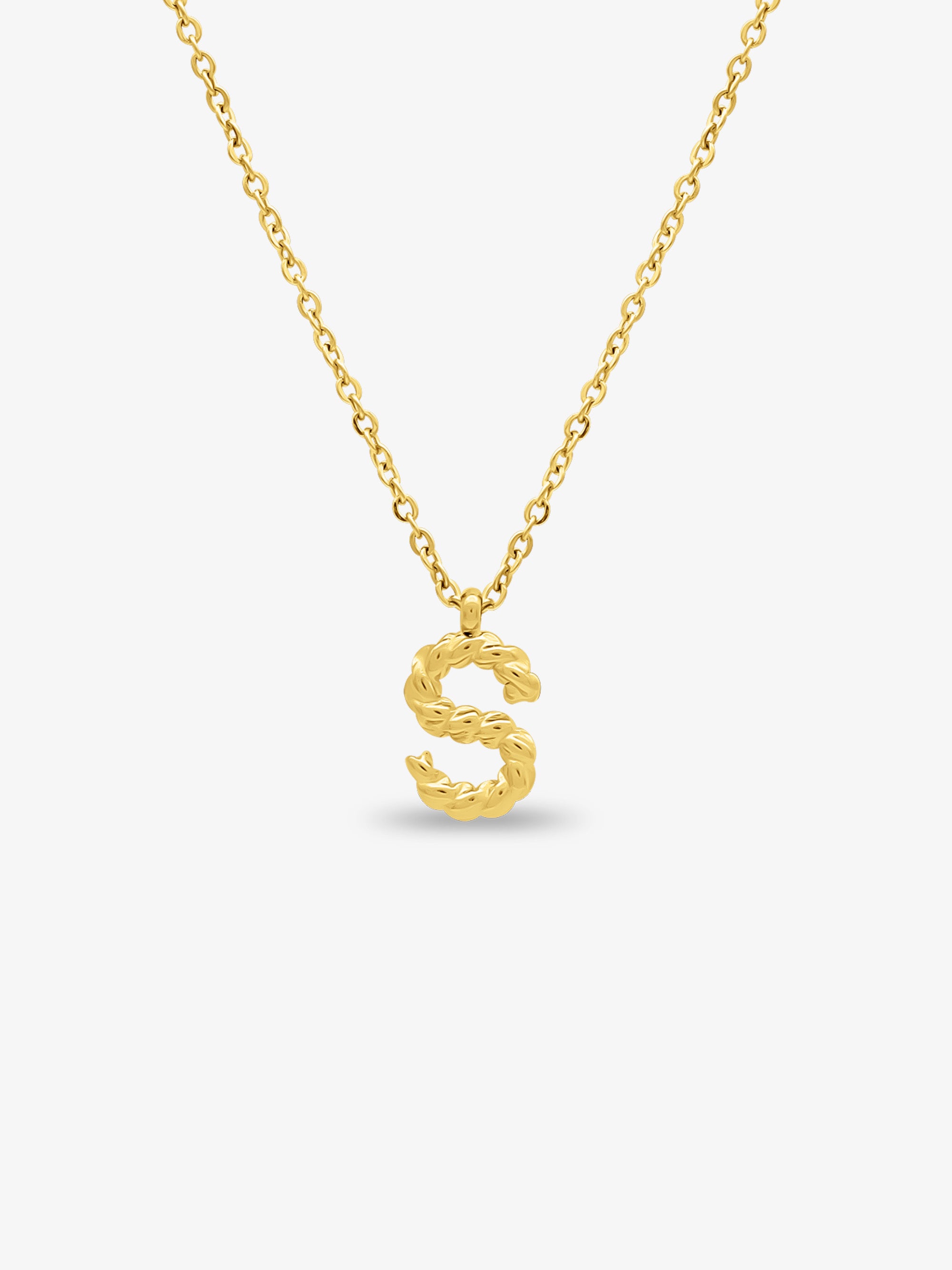 CABLE INITIAL NECKLACE