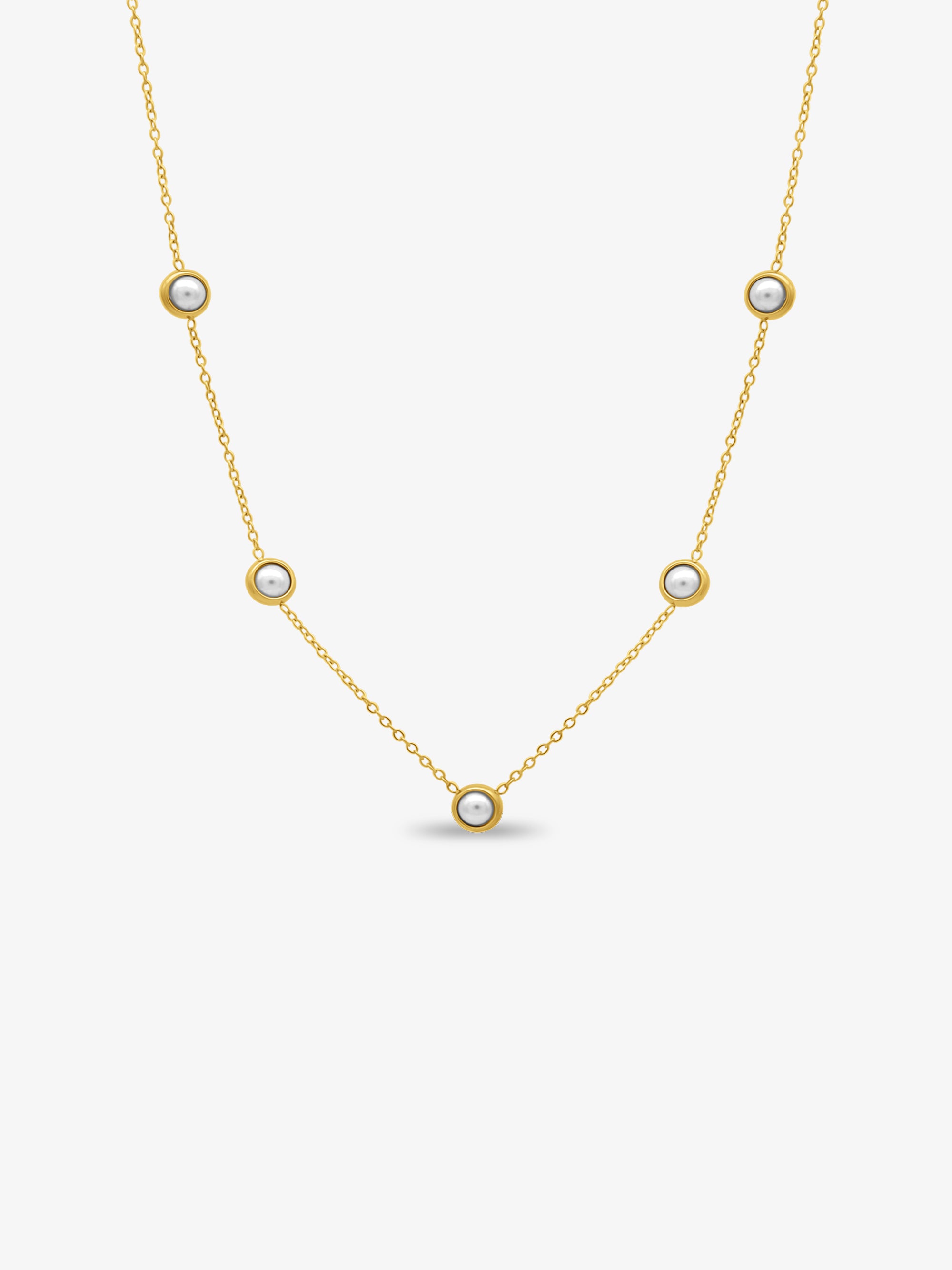Pearl 5 Motif Necklace